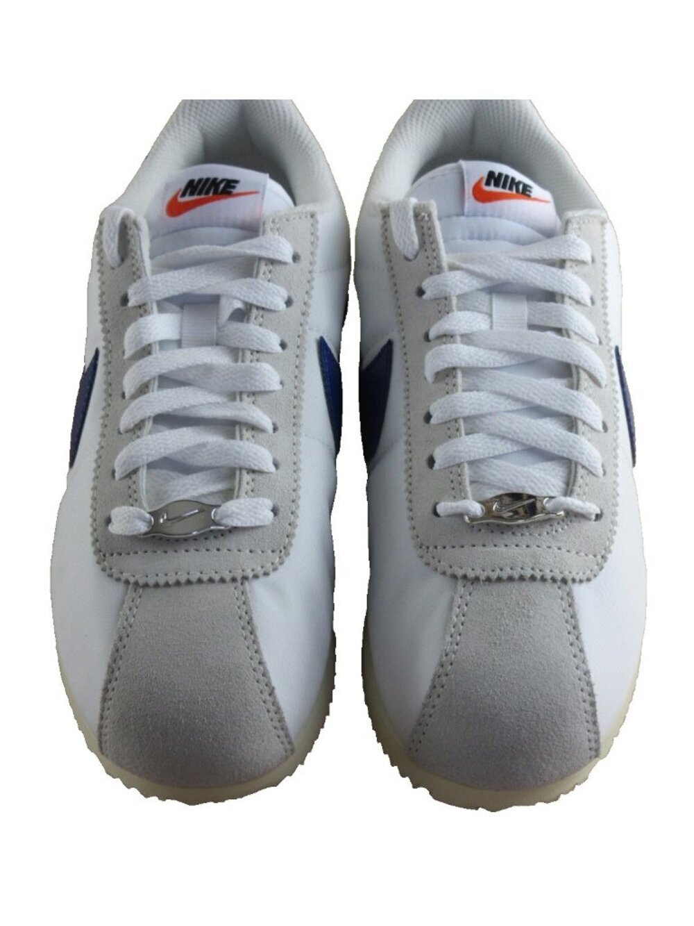 Nike Women's Cortez Textile Running Lifestyle Shoes White Deep Blue Size 7.5 NEW - Picture 3 of 7